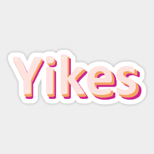 yikes pixel art typography Sticker